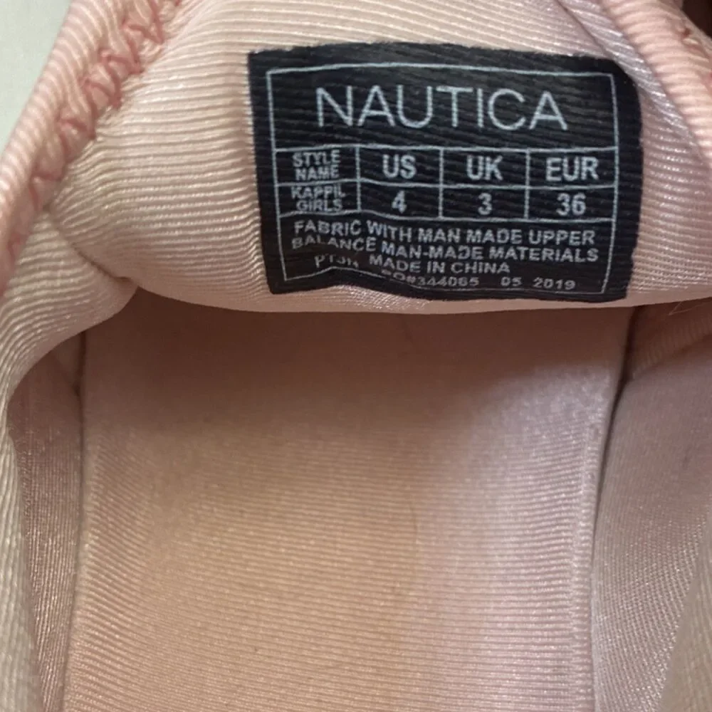Nautica Girls Pink Lace Up Lightweight Sneakers US 4 UK 3 EU 36